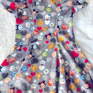 Disney Tsum Tsum Grey Skater Dress